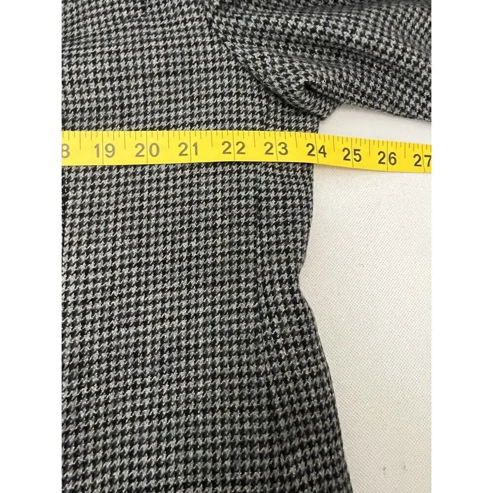 Lauren Ralph Lauren Blazer Men's 44R Gray Wool Houndstooth Sport Coat Jacket